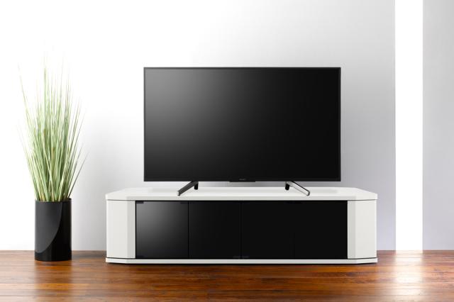 テレビ台 コーナー型 ワイド 木目調 スモークガラス 約幅149cm （ テレビボード TV台 TVボード テレビラック TVラック AVラック リビングボード 収納 扉 ロータイプ キャスター付き コーナースペース ）_12
