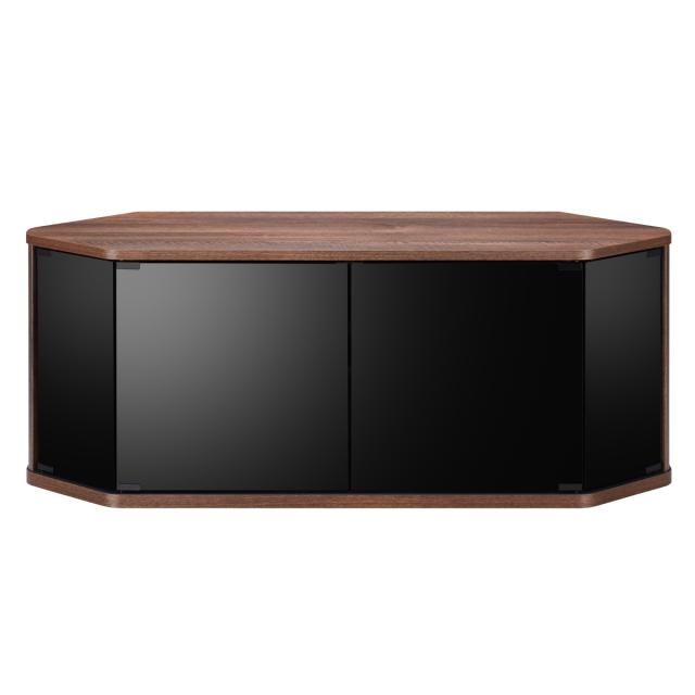 テレビ台 ローボード コーナー型 前面ダークガラス 幅115cm （ テレビボード TV台 TVラック TVボード テレビラック 省スペース ガラス扉 コーナーテレビ台 AVラック リビング収納 ブラウン ホワイト おしゃれ ）_19