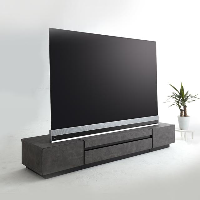 テレビ台 ローボード 石目調 モダンデザイン 86V型対応 約幅208cm （ テレビボード TV台 TVボード テレビラック AVボード テレビ 引き出し 収納 TVラック リビング収納 シンプル モダン 高級感 大型 おしゃれ テレビ台 ロータイプ）