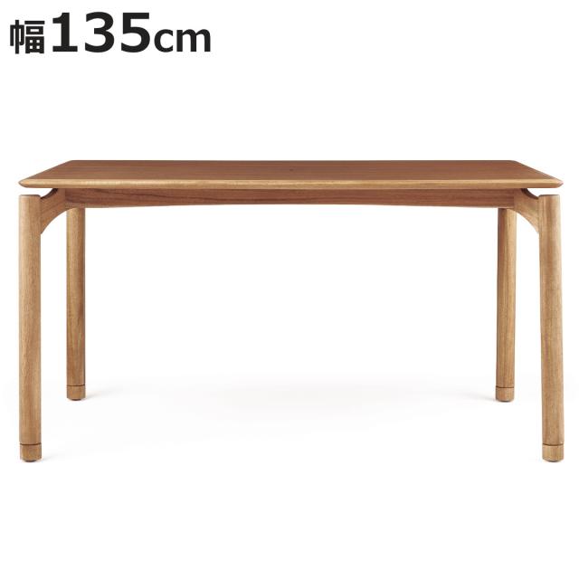 ダイニングテーブル 幅135cm EDDA （ 開梱設置 エッダ 天然木 無垢材 北欧 テーブル コンパクト 4人掛け 継ぎ脚 高さ調節 アカシアマンギウム チーク 木製 シンプル ヴィンテージ調 ）