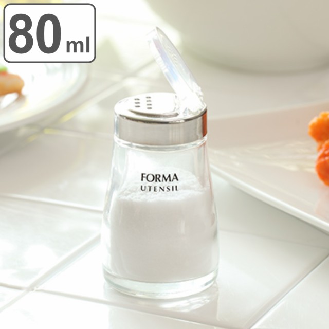 アスベル 調味料入れ 80ml 塩 胡椒 蓋付き ガラス フォルマHG