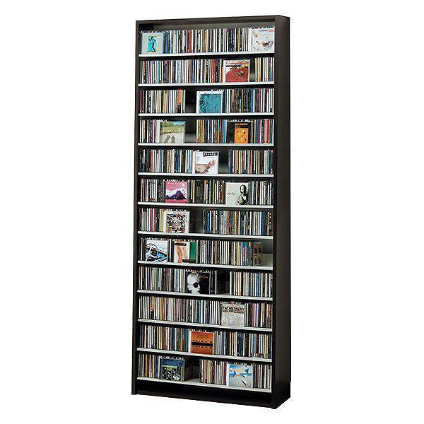 CDラック 幅80cm 12段 大量収納ストッカー （ ラック 棚 収納