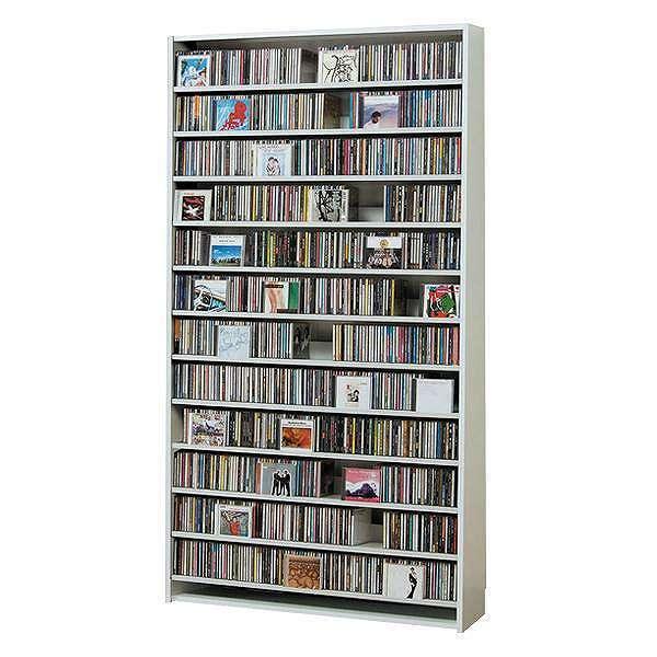 CDラック 幅109cm 12段 大量収納ストッカー （ ラック 棚 収納