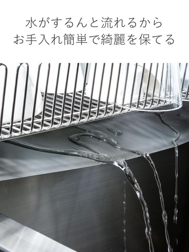 水切りラック ステンレス水切りカゴ 幅29.5cm UCHIFIT （ ウチフィット ステンレス 日本製 カトラリースタンド付き 包丁スタンド付き シンク上 水切りかご 水切りカゴ 水切りバスケット ディッシュラック 水切り おしゃれ 大容量 ）_5