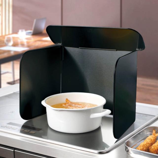 レンジガード コンパクト4面レンジガード leye （ レイエ 日本製 折りたためる コンパクト 油はね防止 油はねガード 汚れ防止 油汚れ 汚れ 防止 4面 ガードプレート 揚げ物ガード 折りたたみ 分解 洗える 黒 ）の通販は 5,742円