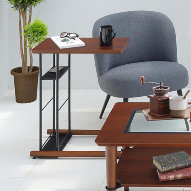 サイドテーブル 高さ60cm アルフ 木製 （ テーブル ナイトテーブル