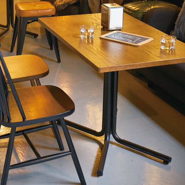 カフェテーブル 長方形 スチール脚 ダリオ 幅100cm （ テーブル