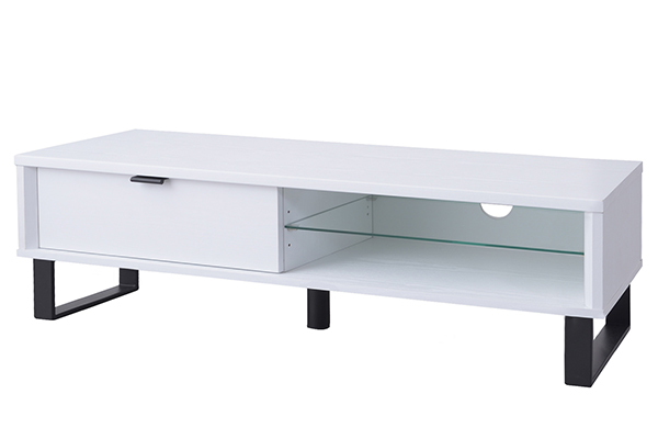 テレビ台 ローボード 木目調 シンプルデザイン スチール脚 幅120cm （ テレビボード テレビラック TV台 TVボード TVラック ロータイプ ラック 木製ボード 脚付き リビング収納 木目 モダン シンプル 120cm 幅120 ）_3