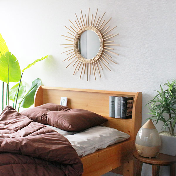 ラタン　円形　壁掛け鏡 ナチュラルウッド 60cm✖️50cm 楽天市場】ミラー 幅60cm ラタン 籐 かがみ 鏡 ウォールミラー