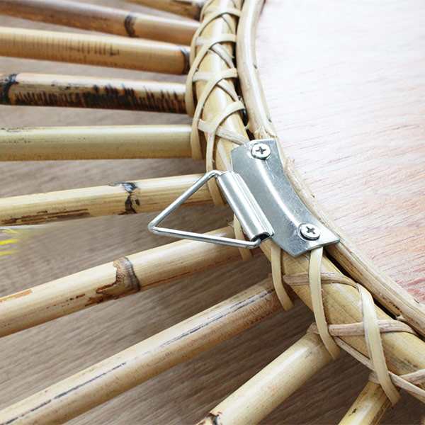 ミラー 幅60cm ラタン 籐 かがみ 鏡 ウォールミラー 壁掛け おしゃれ （ 壁掛けミラー 壁掛け鏡 玄関 丸型 円形 ラタンミラー 吊り下げ  の通販はau PAY マーケット - リビングート