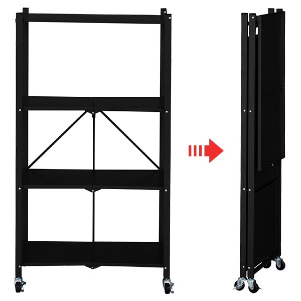 スチールラック 3段 キャスター付 折りたたみ RALD 幅71.5cm （ 収納