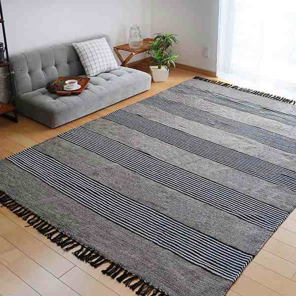 ラグ カーペット コットン100% 170×230cm （ ラグマット 絨毯 マット