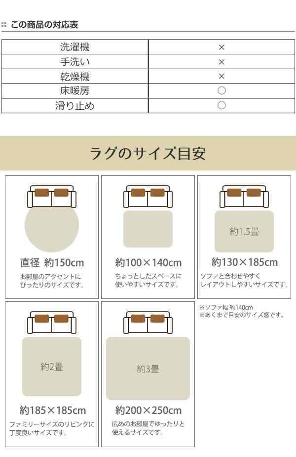 ラグ ラグマット 170×120cm TTR-114B （ カーペット 絨毯 マット コットン 綿 和室 洋室 折りたたみ コンパクト 収納 移動  楽々 滑り止｜au PAY マーケット