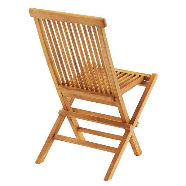 ガーデンチェア 折りたたみ 2脚セット 木製 フォールディングチェア