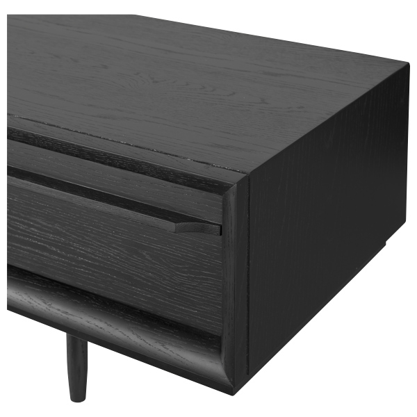テレビ台 TVボード 北欧風 天然木 TIMO 幅150cm （ ローボード 木製 テレビラック 引出し付 TV台 リビング収納 TVラック 収納 ラック リビングボード 木目 黒 シンプル モダン 北欧 おしゃれ ひとり暮らし ）_9