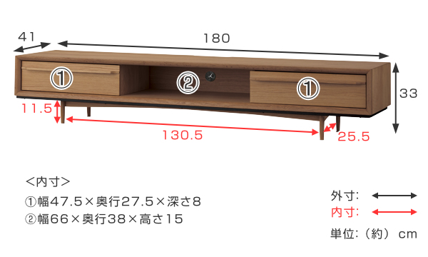テレビ台 TVボード 北欧風 天然木 TIMO 幅180cm （ ローボード 木製 テレビラック 引出し付 TV台 リビング収納 TVラック 収納 ラック リビングボード 木目 黒 シンプル モダン 北欧 おしゃれ ひとり暮らし テレビ台 ロータイプ）_3