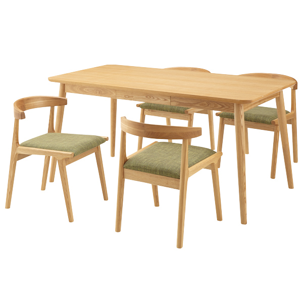 ダイニングテーブル 幅150cm 木製 天然木 引き出し ナチュラル ダイニング テーブル 机 （ 食卓テーブル 四人掛け 食卓 4人掛け 木製テーブル 食卓机 長方形 アッシュ 引出し 収納 おしゃれ 北欧 幅 150 ハの字 斜め脚 ）の通販は