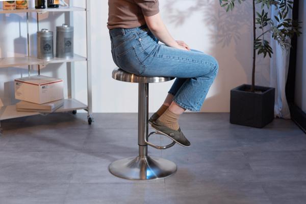 ハイスツール 座面高61〜82cm スツール 高さ調節 昇降式 ステンレス