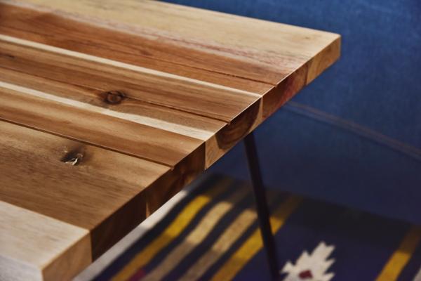 センターテーブル 幅100cm 木製 天然木 アイアン脚 ローテーブル 机