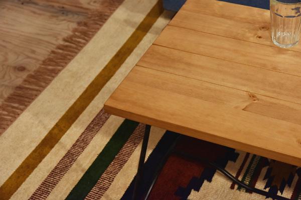 センターテーブル 幅100cm 木製 天然木 アイアン脚 ローテーブル 机