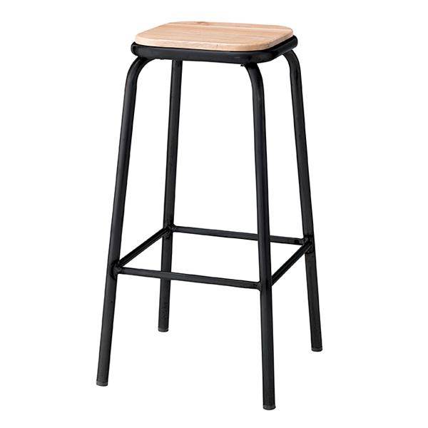 カウンターチェア 高さ71cm スチール 木製 天然木 ハイスツール （ チェアー いす カウンターチェア バーチェア ハイチェア おしゃれ キッチン カウンター インダストリアル フットレスト ）_5
