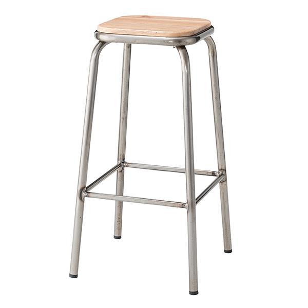 カウンターチェア 高さ71cm スチール 木製 天然木 ハイスツール （ チェアー いす カウンターチェア バーチェア ハイチェア おしゃれ キッチン カウンター インダストリアル フットレスト ）_7