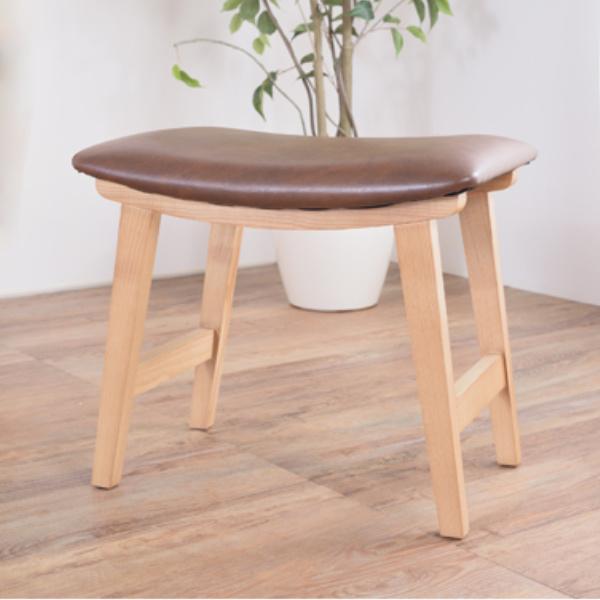 スツール 高さ42cm ダイニングスツール クッション 木製 天然木 椅子 北欧 チェア （ ダイニングチェア デスクチェア 腰掛け イス いす チェアー 曲線 座面 アッシュ ファブリック レザー調 玄関 おしゃれ 木製スツール スツール 木製）_11