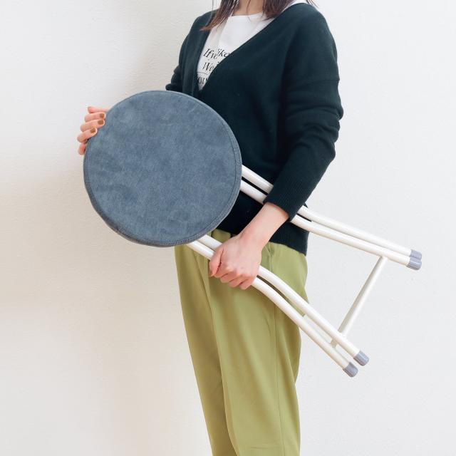 丸みがやさしい折りたたみチェア 丸みがやさしい折りたたみチェア2脚セット（ダイニングチェア
