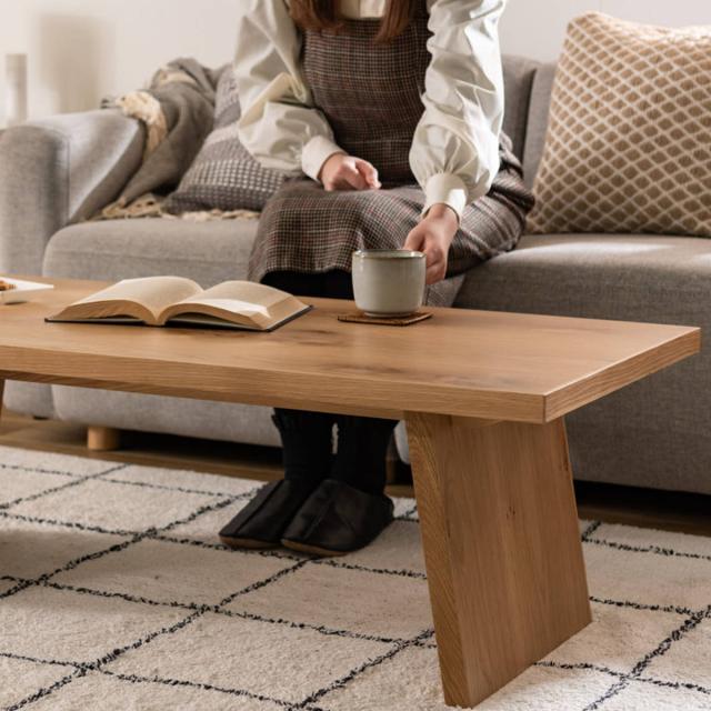 センターテーブル 幅120cm 木製 天然木 国産 （ テーブル リビングテーブル ローテーブル ロータイプ オーク ウォールナット シンプル モダン 北欧 おしゃれ ）_7