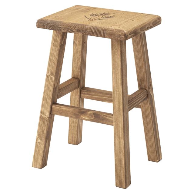 スツール 高さ46cm 木製 角型 （ 椅子 チェア いす チェアー 背もたれ