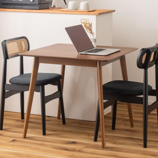 ダイニングテーブル 幅80cm 正方形 木目調 （ カフェテーブル