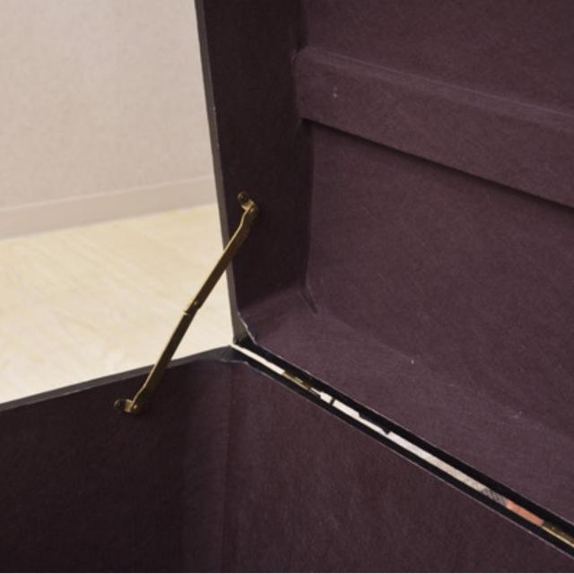 収納スツール 大小2個セット 宝箱 レザー調 （ 収納ボックス チェア