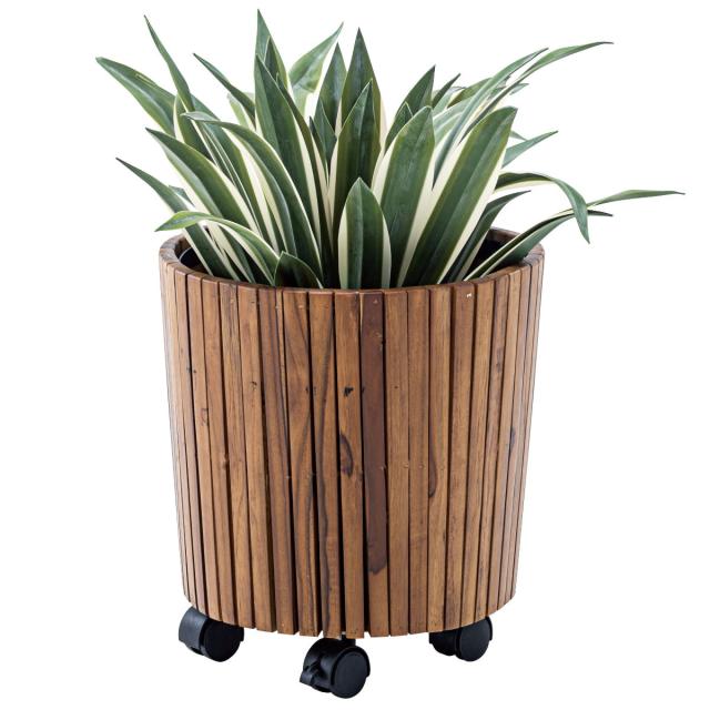 鉢 植木鉢 Wood ラスト❗️ウッド　木　木材 ポット　大型鉢カバー 鉢カバー トランクシリーズ｜プランターカバー＆スタンド TRUNK 花瓶・フラワースタンド