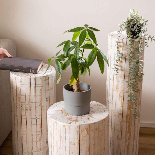 高さ55cm プランター フラワー スタンド 木製 室内 JW-302 N01