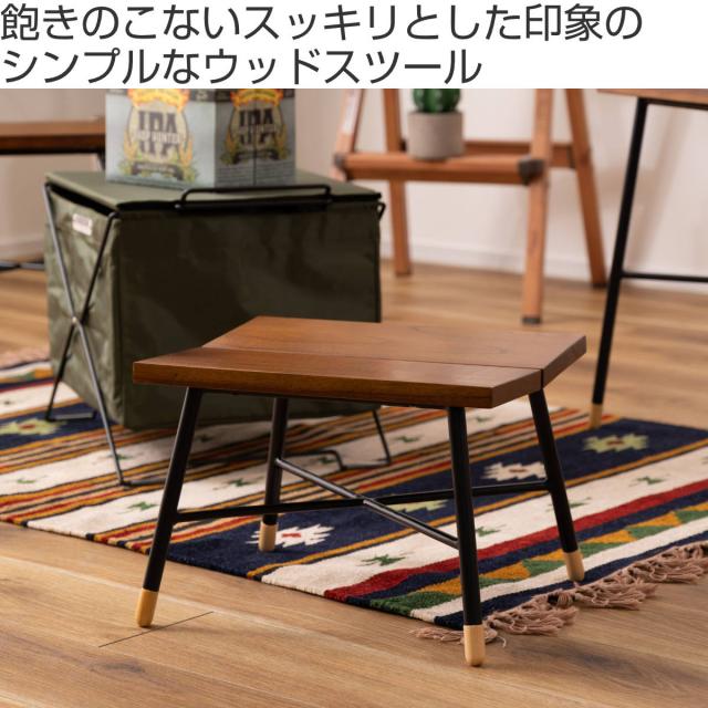 スツール 座面高25cm 木製 北欧 2脚セット （ 椅子 いす イス チェア 四角 天然木 スチール 腰掛け コンパクト 小さい チェアー ミニチェア 玄関 リビング サイドテーブル 花台 ディスプレイ ミニスツール 座りやすい おしゃれ ）_1