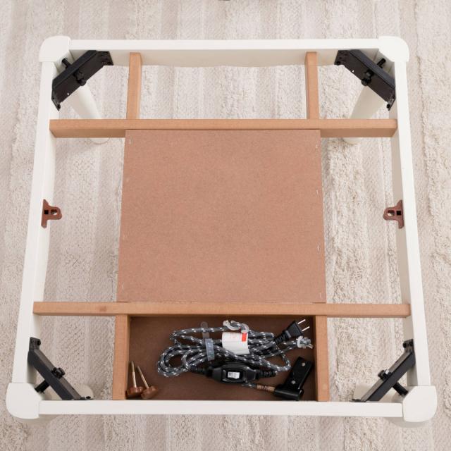 こたつ テーブル 猫足 姫系 姫家具 猫脚コタツ｜姫系シャビーな白い優雅さ｜一人暮らしに最適