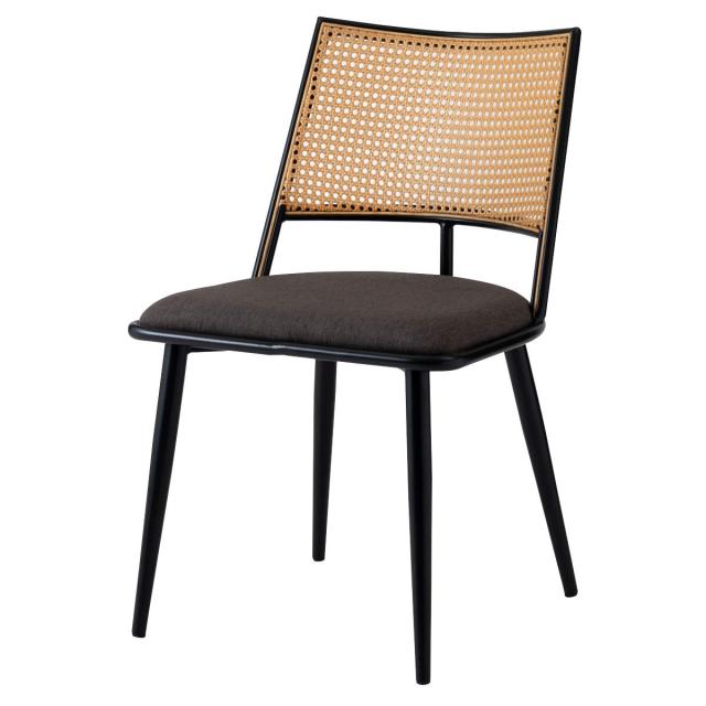 ダイニングチェア ラタン調 レクタングル 座面高46cm 完成品 （ 椅子