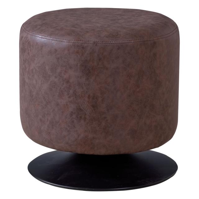 スツール 高さ40cm 丸椅子 回転式 ソフトレザー （ レザー調 合皮 丸