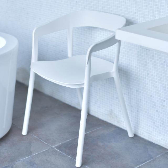 チェア 座面高46cm 積み重ね スタッキング ひじ掛け アームチェア 椅子 イス プラスチック PP素材 （ デザインチェア おしゃれ 屋外 軽量 北欧 モダン スタイリッシュ グレー ホワイト ）_7