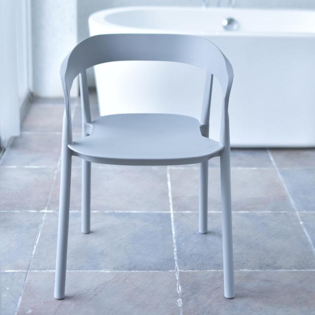 チェア 座面高46cm 積み重ね スタッキング ひじ掛け アームチェア 椅子 イス プラスチック PP素材 （ デザインチェア おしゃれ 屋外 軽量 北欧 モダン スタイリッシュ グレー ホワイト ）_8