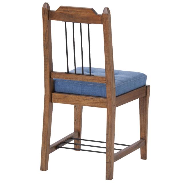 ダイニングチェア 座面高46cm Timber （ 食卓 椅子 いす イス 食卓椅子 天然木 木製 ビンテージ調 レトロ デニム アイアン 異素材 ）