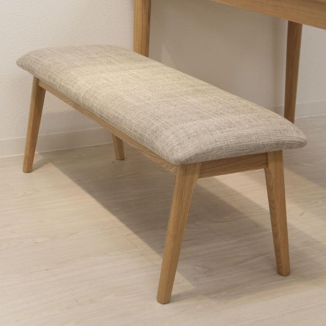ダイニングベンチ 幅102cm 木製 （ 2人掛け ダイニング 食卓 椅子 ダイニングチェア ファブリック 布 北欧 モダン ナチュラル シンプル ）_4