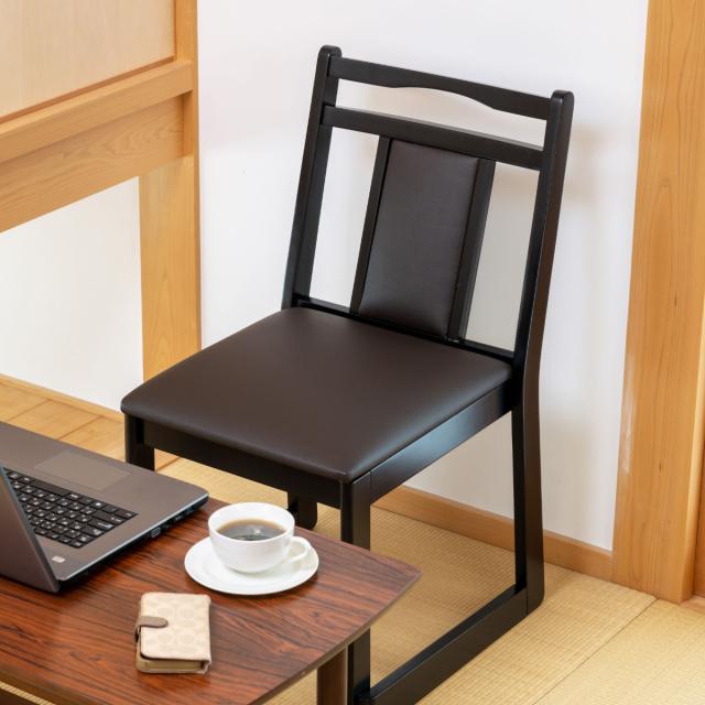 お座敷チェア ハイタイプ 座面高44cm 座椅子 スタッキング BC-343 （ 和室 座敷 畳用椅子 ダイニングチェア 椅子 チェア いす 料亭 旅館 仏事 法事 仏具 冠婚葬祭 木製 完成品 ）_17