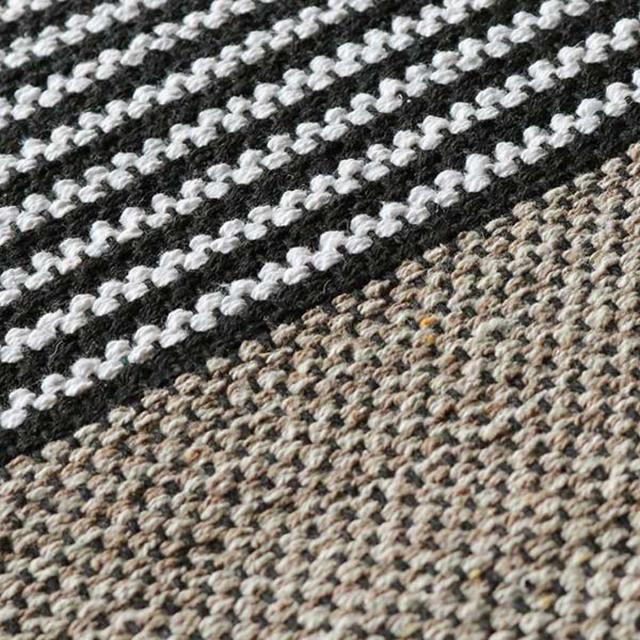 ラグ カーペット コットン100% 170×230cm （ ラグマット 絨毯 マット 折りたためる 収納 コンパクト 床暖 ホットカーペット 対応 収納袋付き オリジナルバッグ付き フリンジ ストライプ 綿 100％ ）_8
