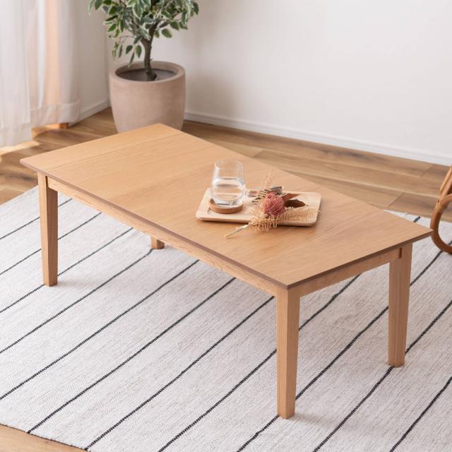 リビングテーブル 幅110cm 高さ38cm （ オーク 木製 天然木 ロー