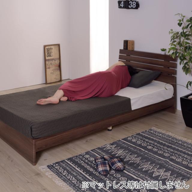 ベッド シングル 木製 すのこ コンセント付き ヘッドボード ベッド下 収納 ベット （ シングルベッド ベッドフレーム すのこベッド 床板 木製ベッド コンセント 2口 通気性 飾り棚 スノコ フレームのみ ）の通販は