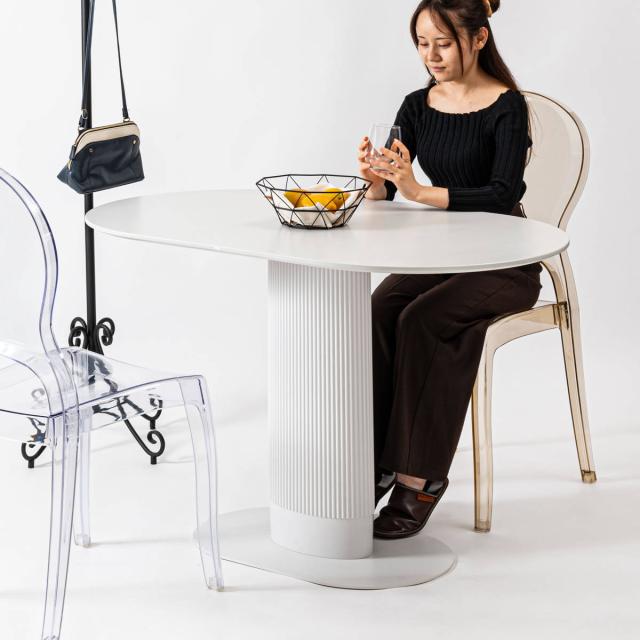 ダイニングテーブル 幅120cm オーバル型 （ 楕円 テーブル 食卓