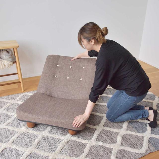 座椅子 コンパクト リクライニング 座面ワイド スマート 脚付座椅子 （ 1人掛け ロースタイル ゆったり 座面 軽い 軽量 北欧 ナチュラル ソファ ローソファ フロアソファ フロアチェア ）_14
