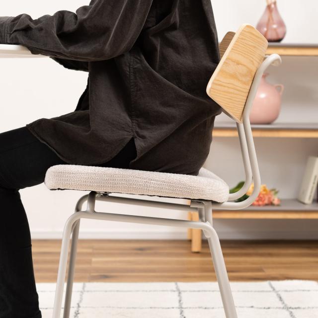 ダイニングチェア 座面高47cm スチール脚 （ 食卓 椅子 チェア デスクチェア リビング ダイニング 曲木 ファブリック 天然木 カフェ風 韓国風 ナチュラル ）_7