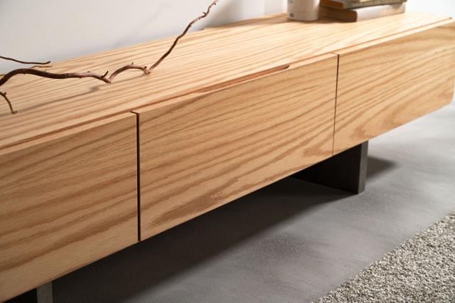 form ローボード 幅180cm ルボス 日本製 完成品 （ テレビ台 TV台 テレビボード 収納 ラック フラップ扉 フォーム 引き出し ナチュラル ブラック リビングボード 天然木 木目 ）_10